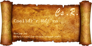 Csellár Róza névjegykártya
