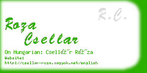 roza csellar business card